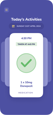 Medication reminders screen